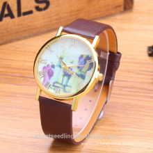 AliExpress hot selling fashion business casual roman numerals dial leather band watches for men